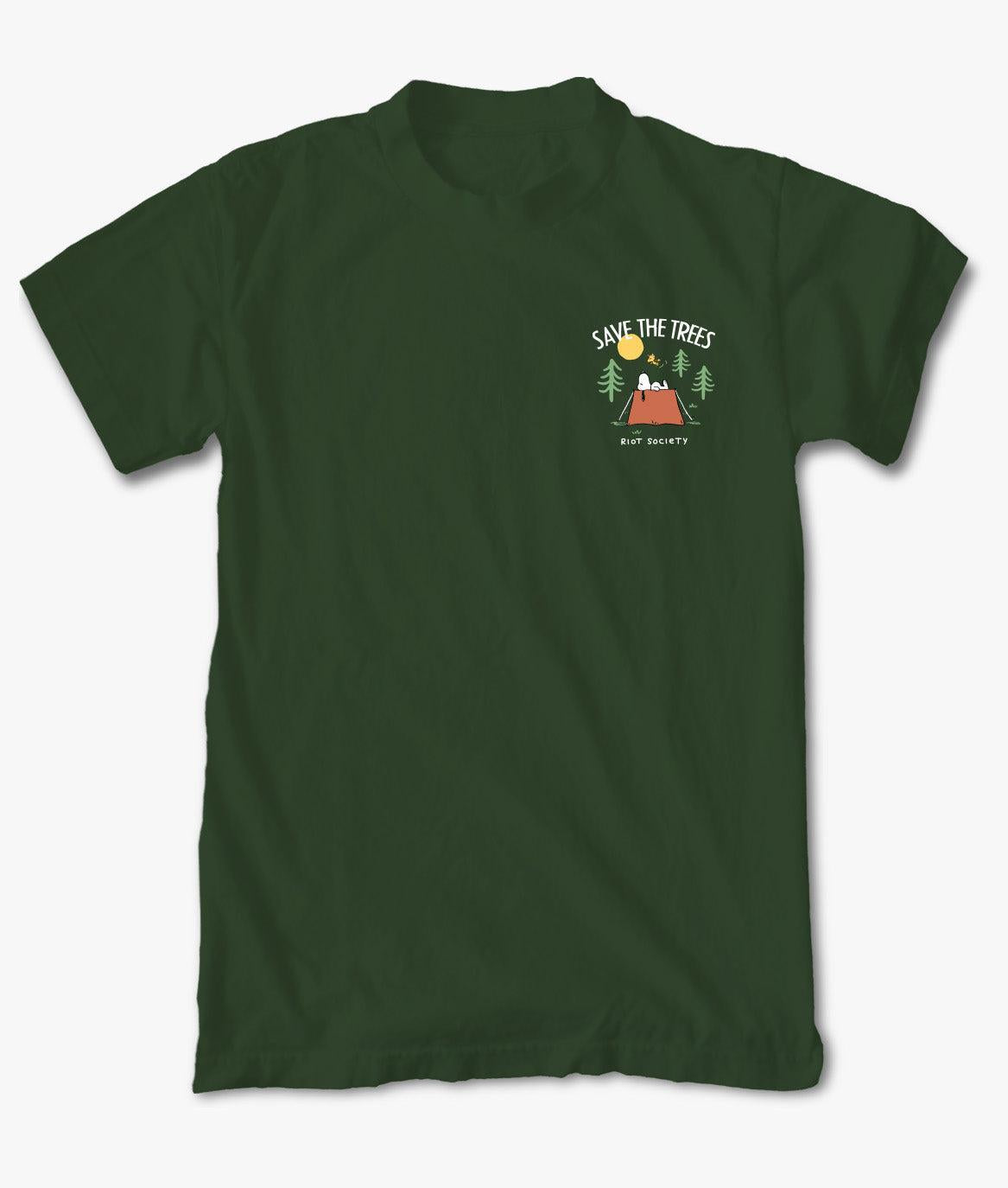 Peanuts Snoopy Save the Trees Mens T-Shirt - - Riot Society