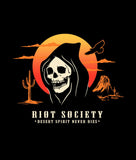 Western Reaper Butterfly Skull Mens T-Shirt Sale - - Riot Society