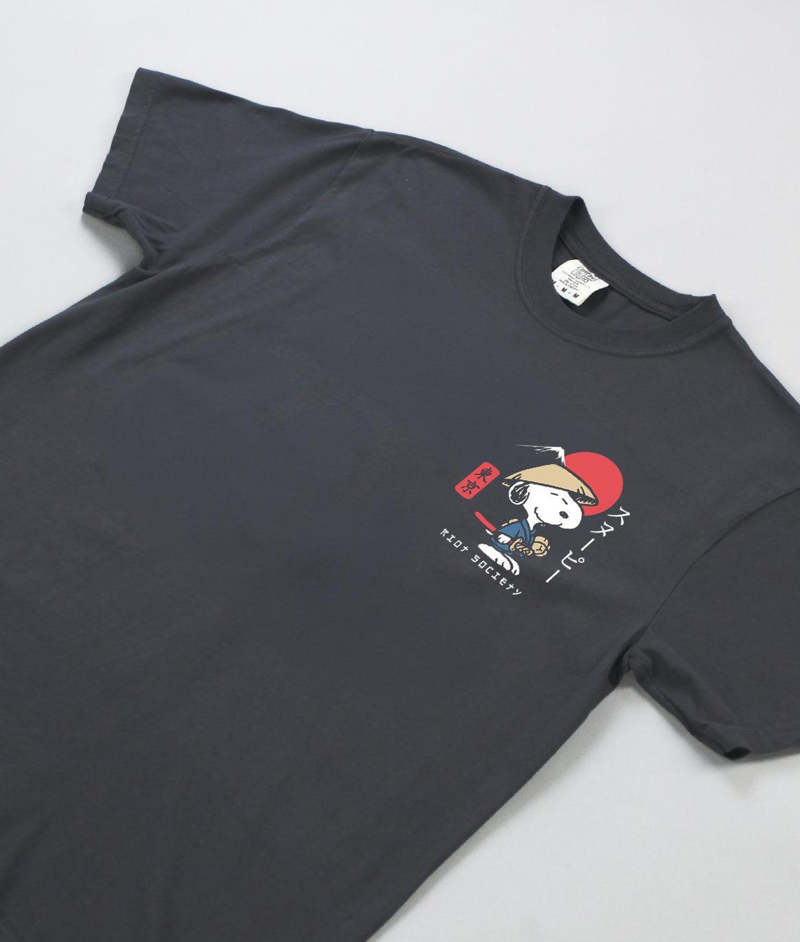 Peanuts Snoopy & Woodstock Samurai Boyfriend Tee - - Riot Society