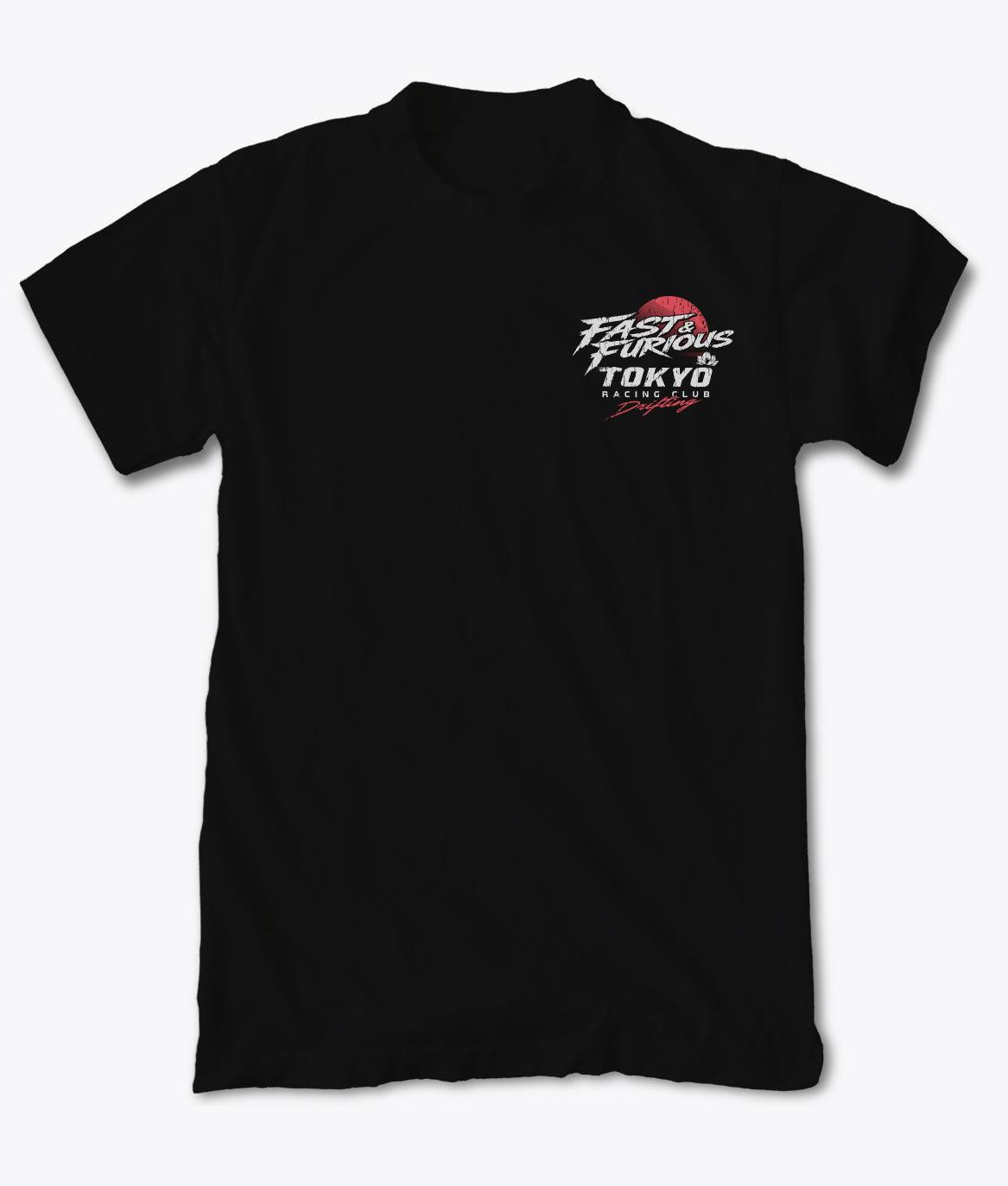 Fast & Furious Tokyo Racing Club Mens T-Shirt - Black - - Riot Society