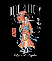 Geisha Samurai Katana Mens T-Shirt - - Riot Society