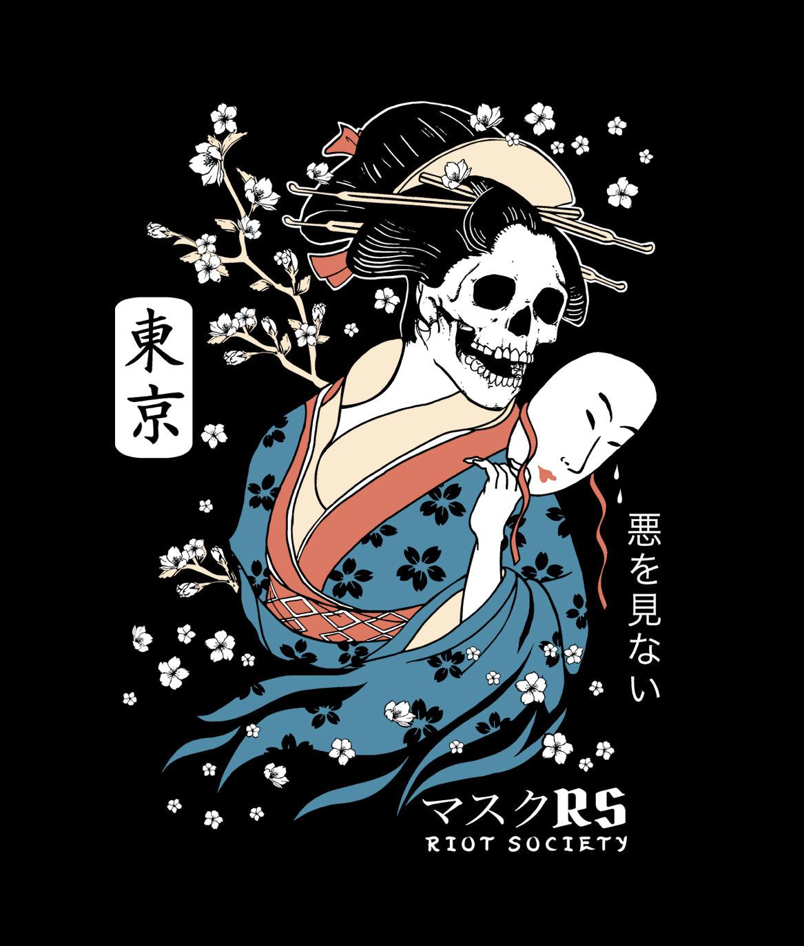 Geisha Face Off 2.0 Mens T-Shirt - - Riot Society