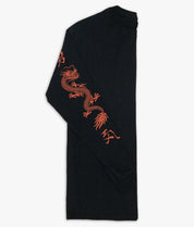 Japan Test Your Luck Dragon Puff Mens Long Sleeve T-Shirt - Black - - Riot Society