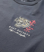 Japan Feeling Lucky Tiger Puff Premium Wash Mens T-Shirt - - Riot Society