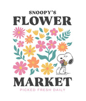 Peanuts Snoopy's Flower Market Puff Boyfriend Tee - - Riot Society