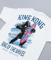 King Kong King of the Waves Heavyweight Boxy Mens T-Shirt - White - - Riot Society