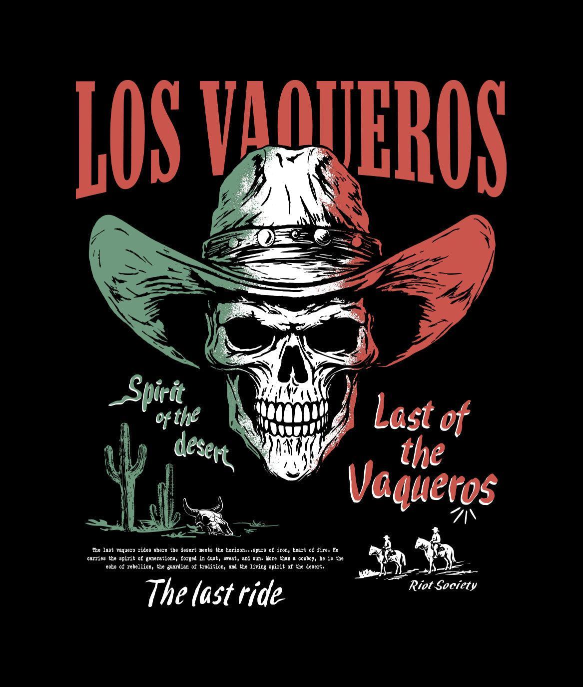 Last of the Vaqueros Skull Mens T-Shirt - - Riot Society