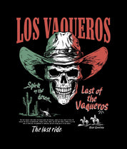 Last of the Vaqueros Skull Mens T-Shirt - - Riot Society