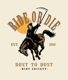 Ride or Die Reaper Mens T-Shirt - - Riot Society