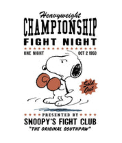 Peanuts Snoopy’s Championship Fight Night Boys Tee - White - - Riot Society