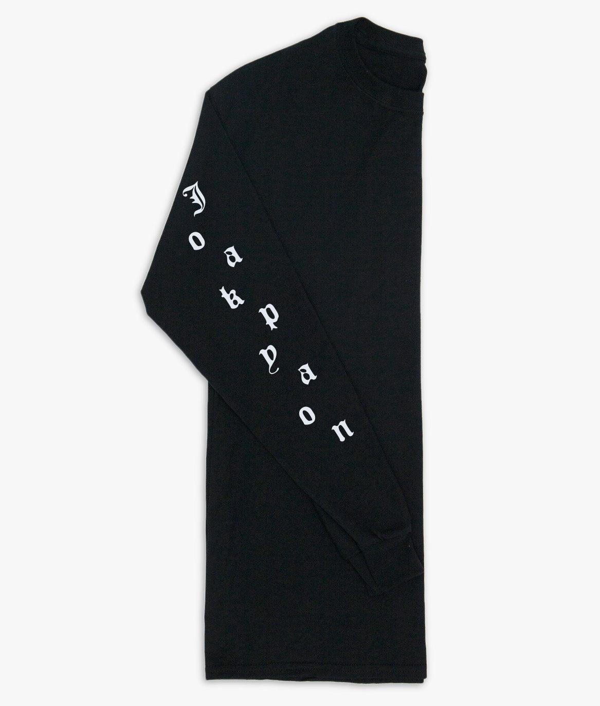 Panda Rose Distressed Mens Long Sleeve T-Shirt - Black - - Riot Society