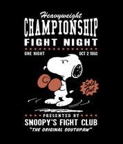 Peanuts Snoopy’s Championship Fight Night Mens T-Shirt - - Riot Society