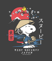 Peanuts Snoopy & Woodstock Samurai Boyfriend Tee - - Riot Society