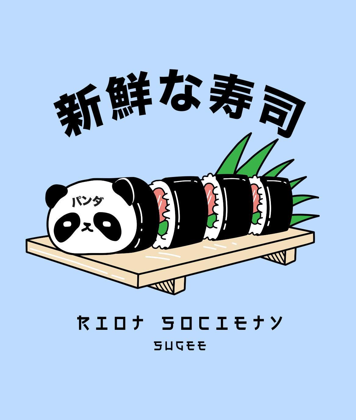 Sugee Panda Sushi Boys Tee - Light Blue - - Riot Society