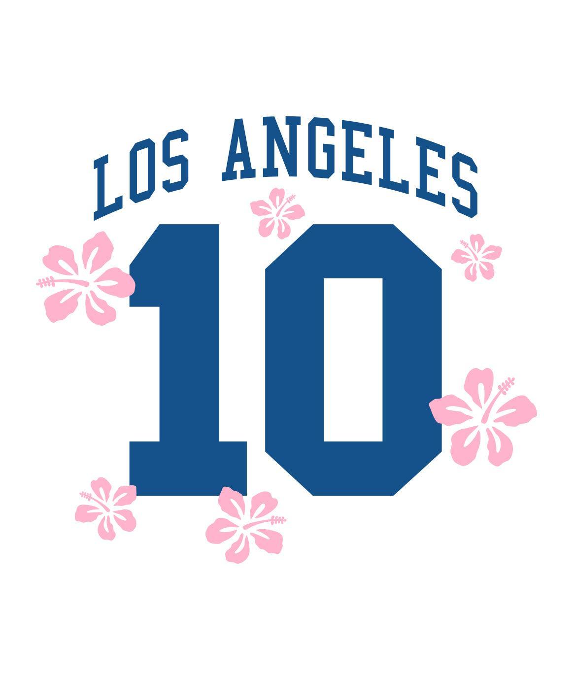 Los Angeles Hibiscus Puff Boyfriend Tee - - Riot Society