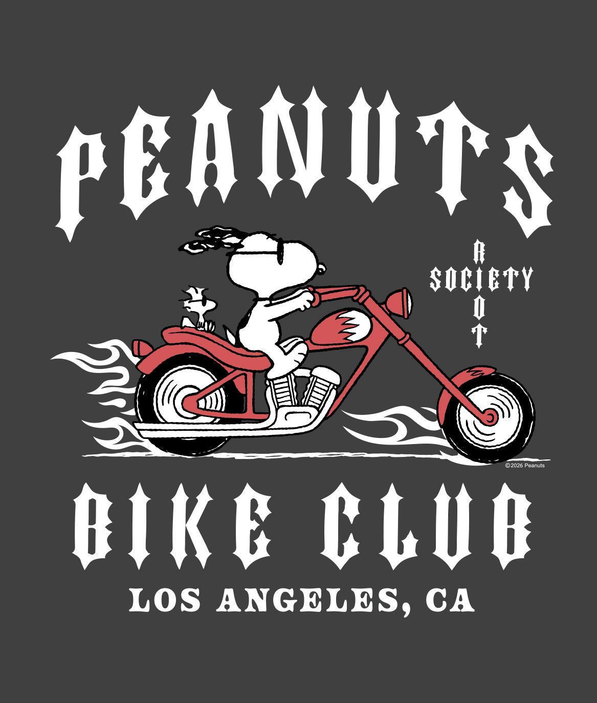 Peanuts Snoopy Bike Club Puff Boyfriend Tee - - Riot Society