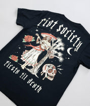Fiesta Til Death Skull Distressed Mens T-Shirt - - Riot Society