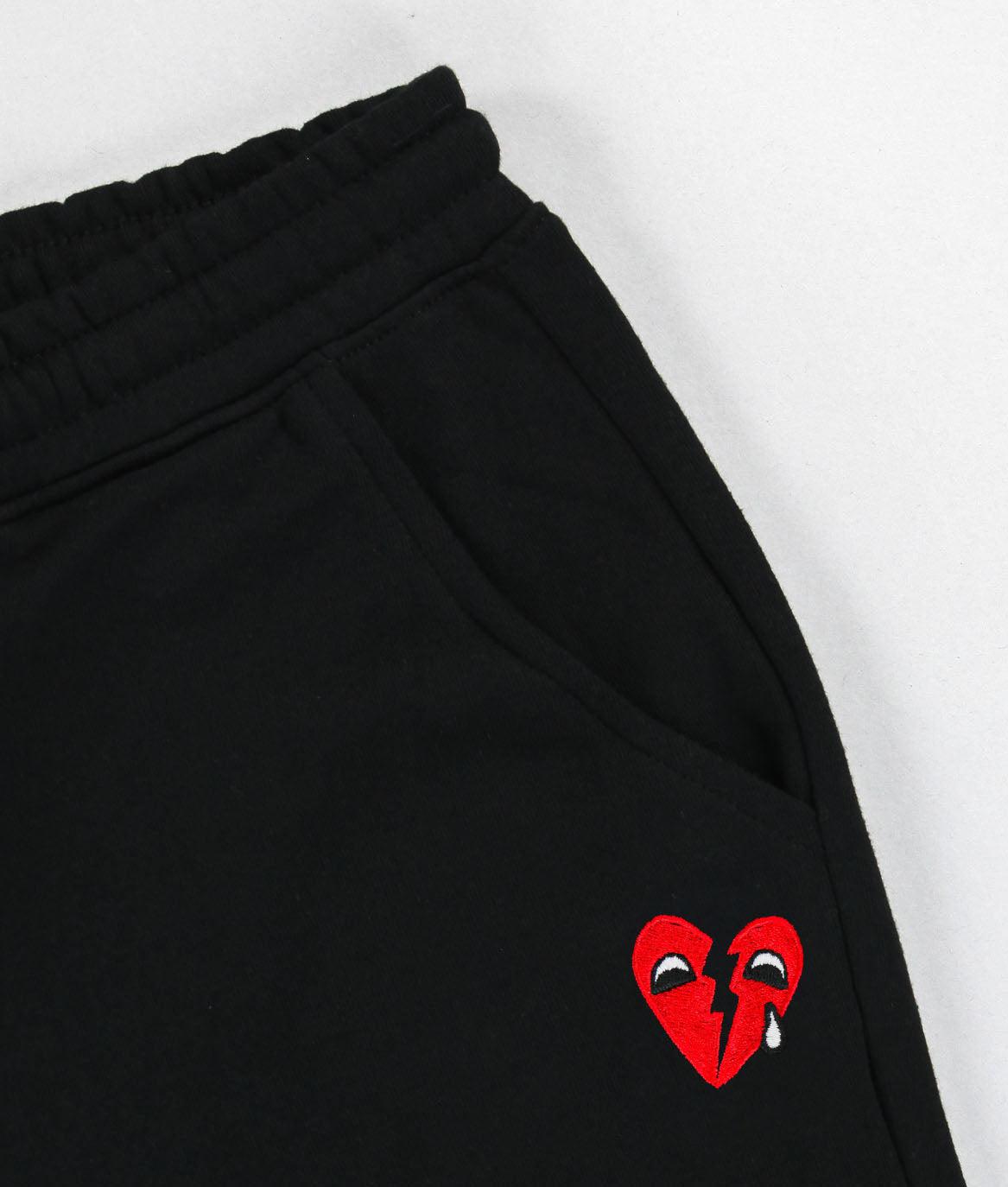 Broken Heart Tears Embroidered Unisex Joggers - - Riot Society