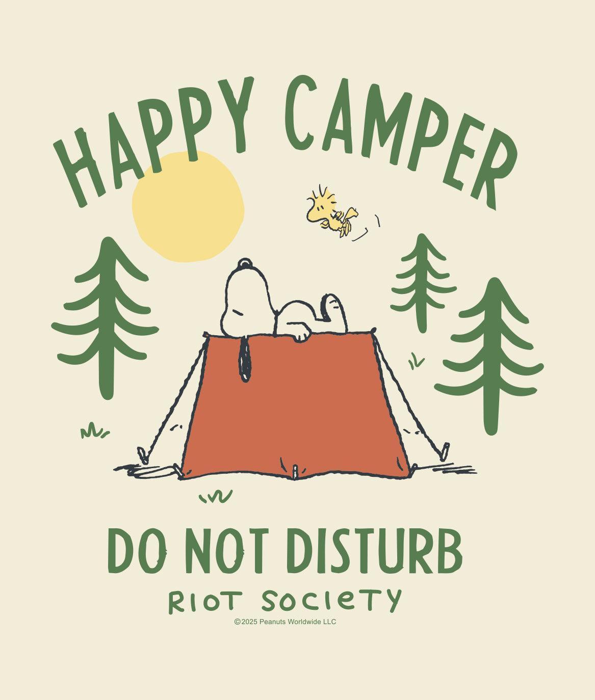 Peanuts Snoopy Happy Camper Boyfriend Tee - - Riot Society