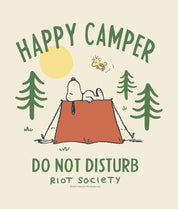 Peanuts Snoopy Happy Camper Boyfriend Tee - - Riot Society