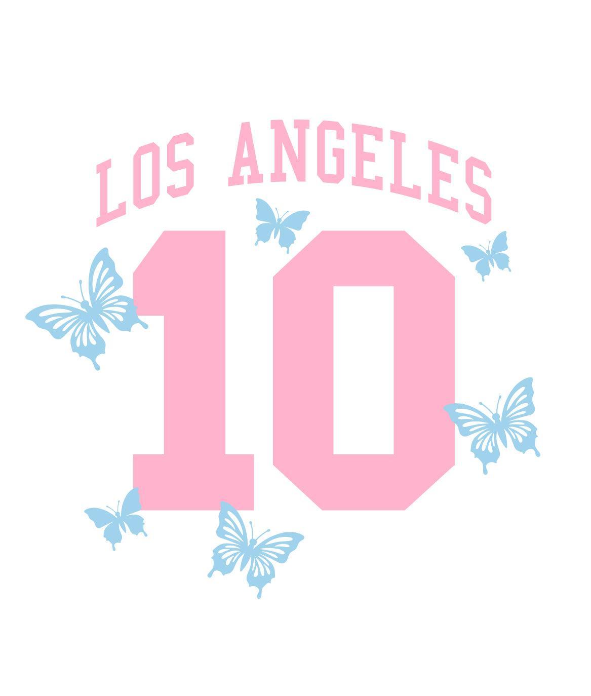 Los Angeles Butterfly Puff Boyfriend Tee - - Riot Society