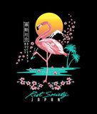 Flamingo Blossom 2.0 Womens Long Sleeve Tee - - Riot Society