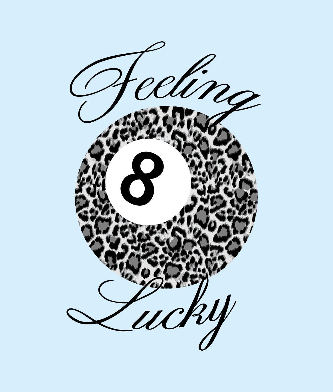 Leopard 8 Ball Feeling Lucky Boyfriend Tee - - Riot Society