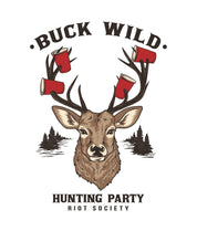 Buck Wild Deer Hunting Mens T-Shirt - - Riot Society