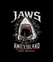 JAWS Amity Island Welcomes You Boys Tee - Black - - Riot Society