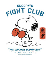 Peanuts Snoopy's Fight Club Mens T-Shirt - White - - Riot Society