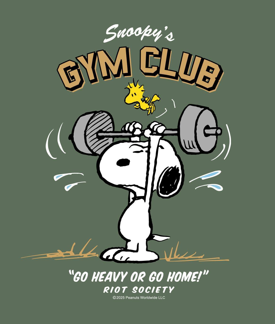 Peanuts Snoopy's Gym Club Boyfriend Tee - - Riot Society