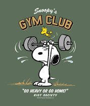 Peanuts Snoopy's Gym Club Boyfriend Tee - - Riot Society