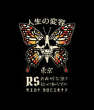 Butterfly Skull Mens T-Shirt - - Riot Society