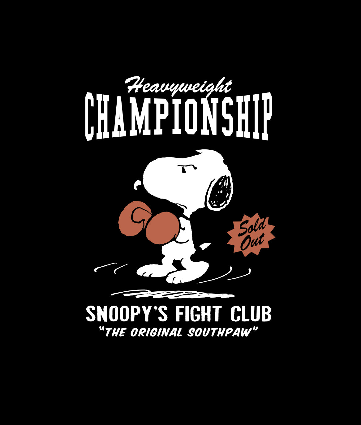 Peanuts Snoopy’s Championship Fight Night Mens T-Shirt - - Riot Society