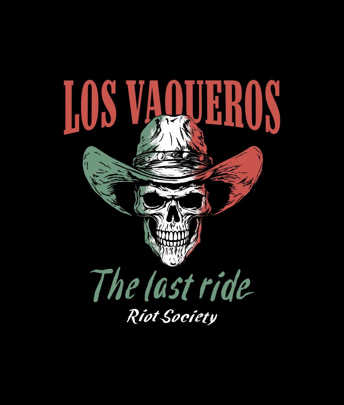 Last of the Vaqueros Skull Mens T-Shirt - - Riot Society
