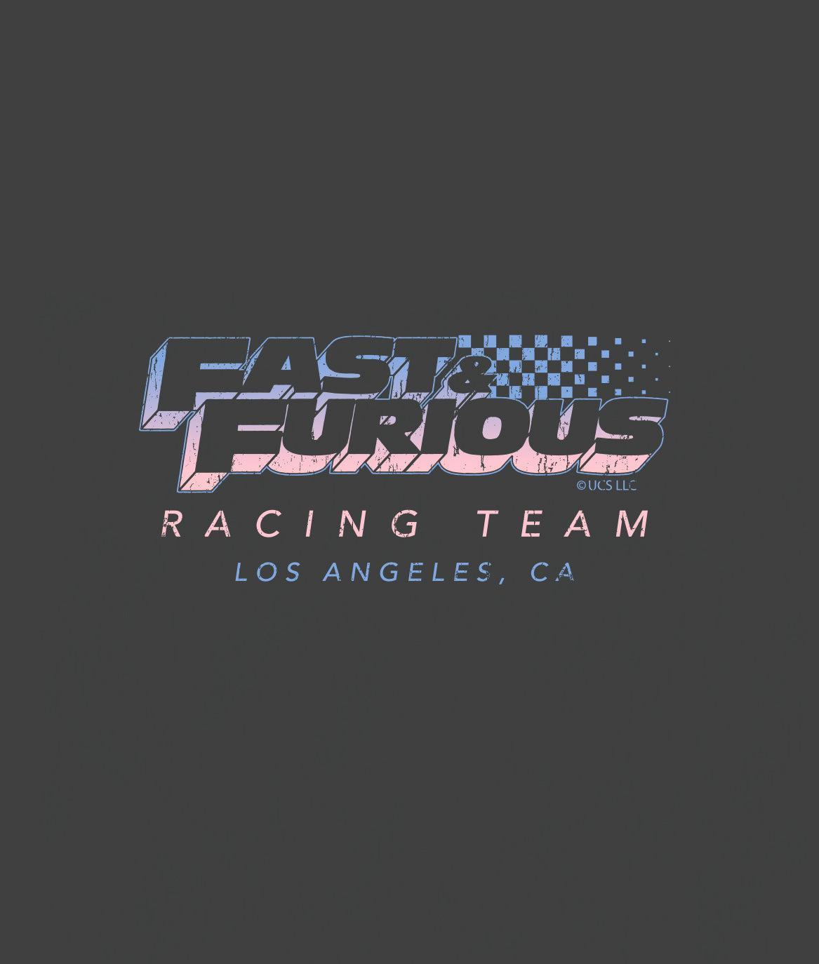 Fast & Furious Racing Team Boyfriend Tee - Graphite - - Riot Society