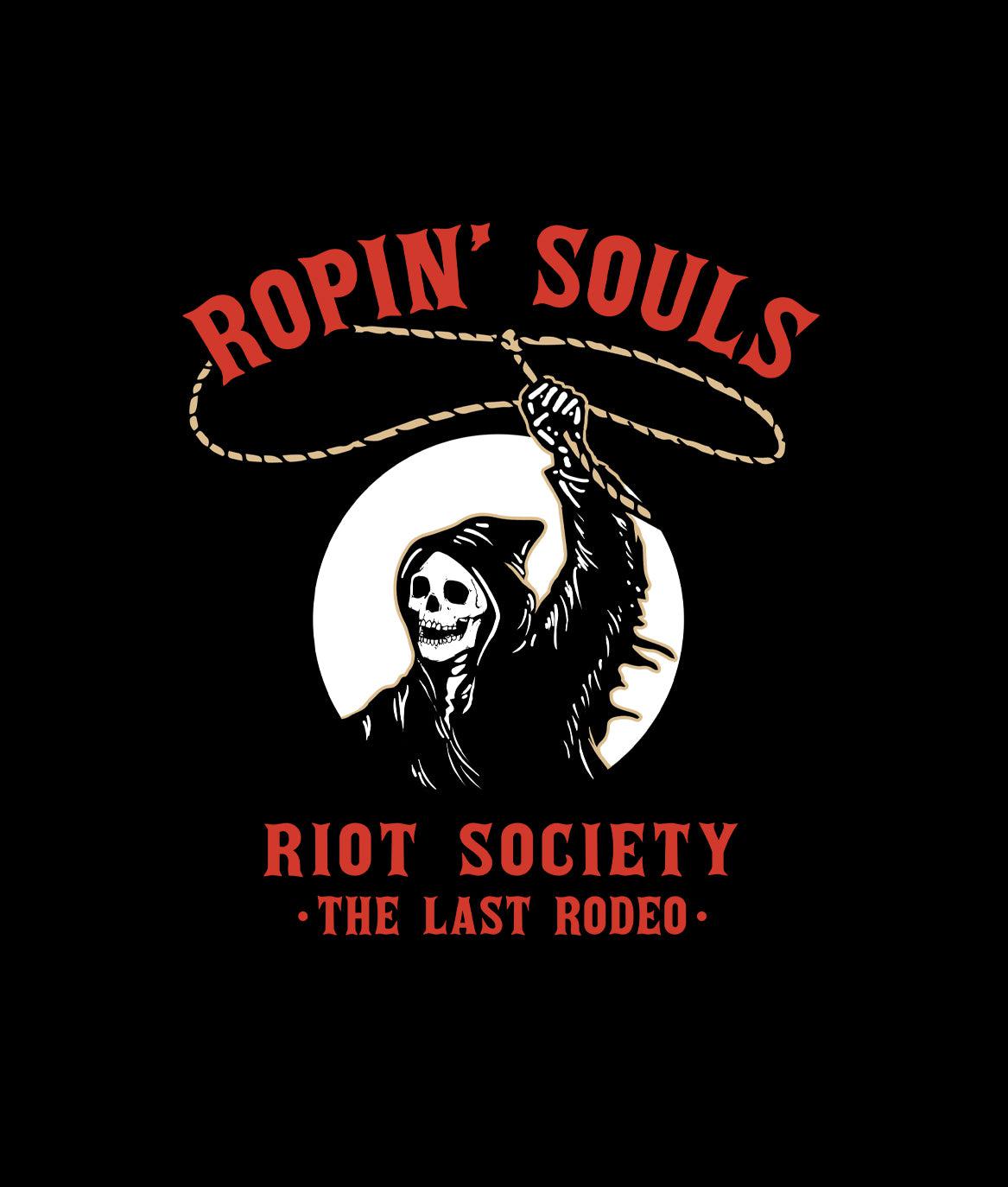 Rodeo Reaper Ropin' Souls Mens T-Shirt - - Riot Society