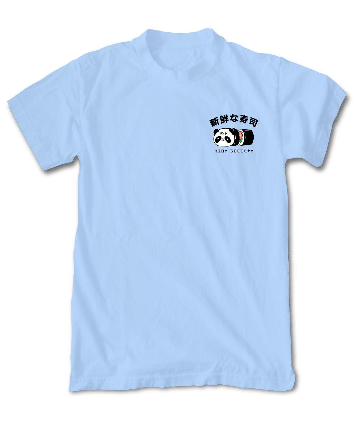 Sugee Panda Sushi Boys Tee - Light Blue - - Riot Society
