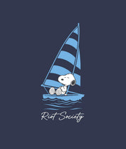 Peanuts Snoopy's Sailing Club Puff Boyfriend Tee - - Riot Society