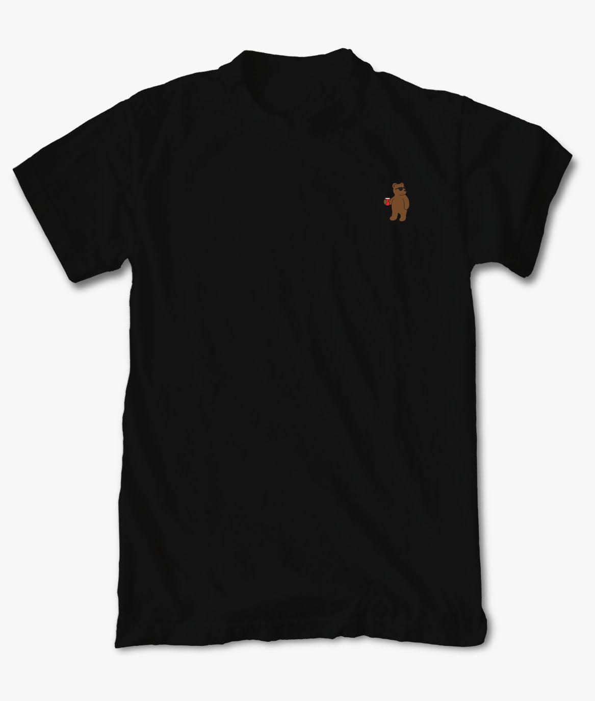 Riot Bear Embroidered Mens T-Shirt - - Riot Society
