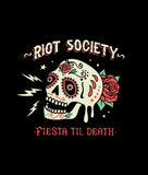 Fiesta Til Death Skull Mens T-Shirt - - Riot Society