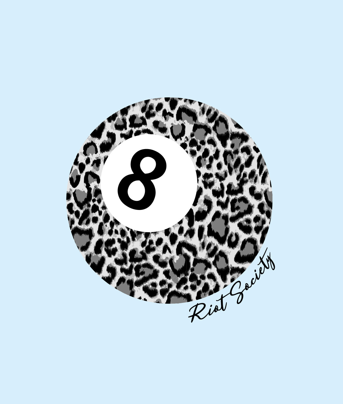 Leopard 8 Ball Feeling Lucky Boyfriend Tee - - Riot Society