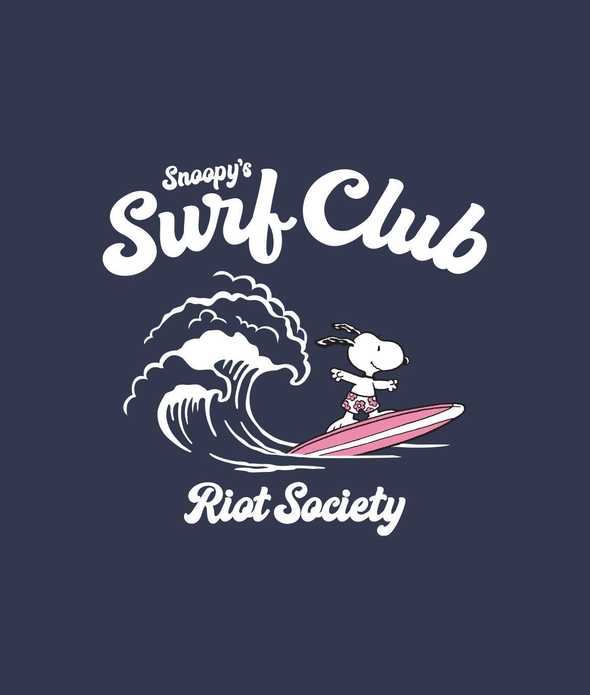 Peanuts Snoopy's Surf Club Puff Boyfriend Tee - - Riot Society
