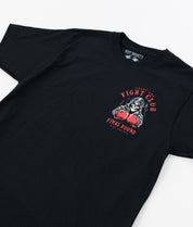 Reaper Graveyard Fight Club Heavyweight Boxy Mens T-Shirt - Jet Black - - Riot Society