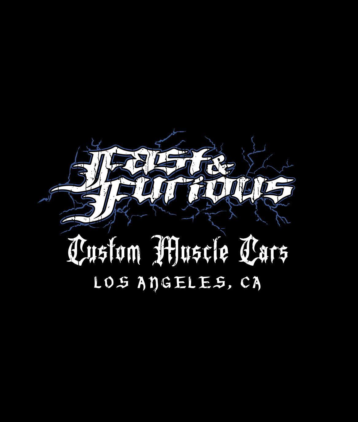 Fast & Furious Custom Muscle Cars Boys Tee - Black - - Riot Society