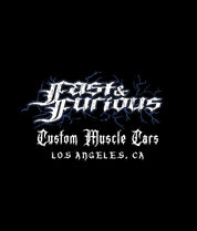 Fast & Furious Custom Muscle Cars Boys Tee - Black - - Riot Society