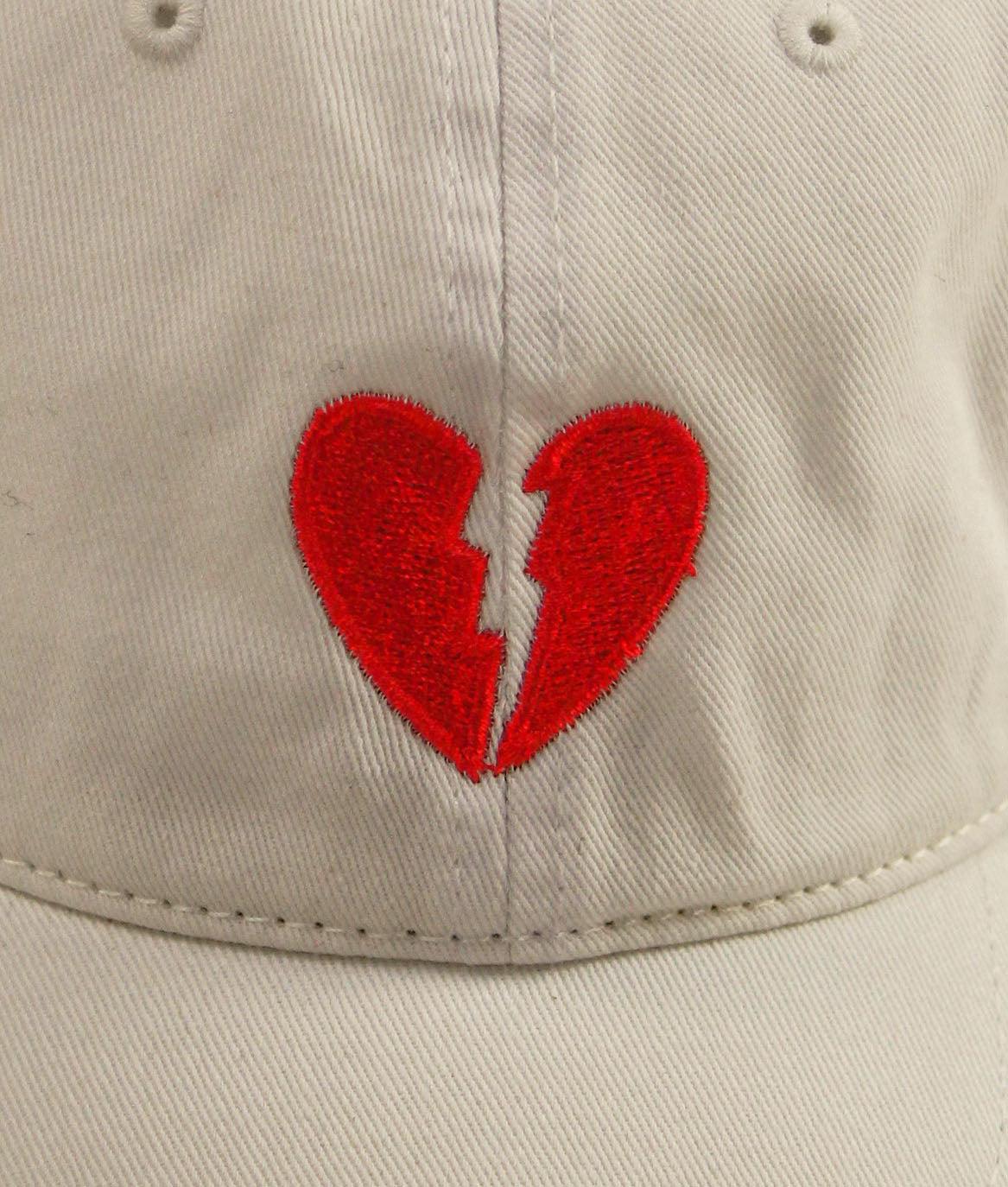 Broken Heart Embroidered Womens Dad Hat - - Riot Society