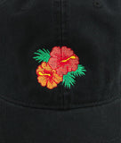 Hibiscus Embroidered Womens Dad Hat - - Riot Society
