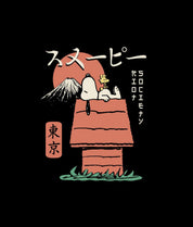 Peanuts Snoopy Doghouse Japan 2.0 Womens Hoodie - Black - - Riot Society