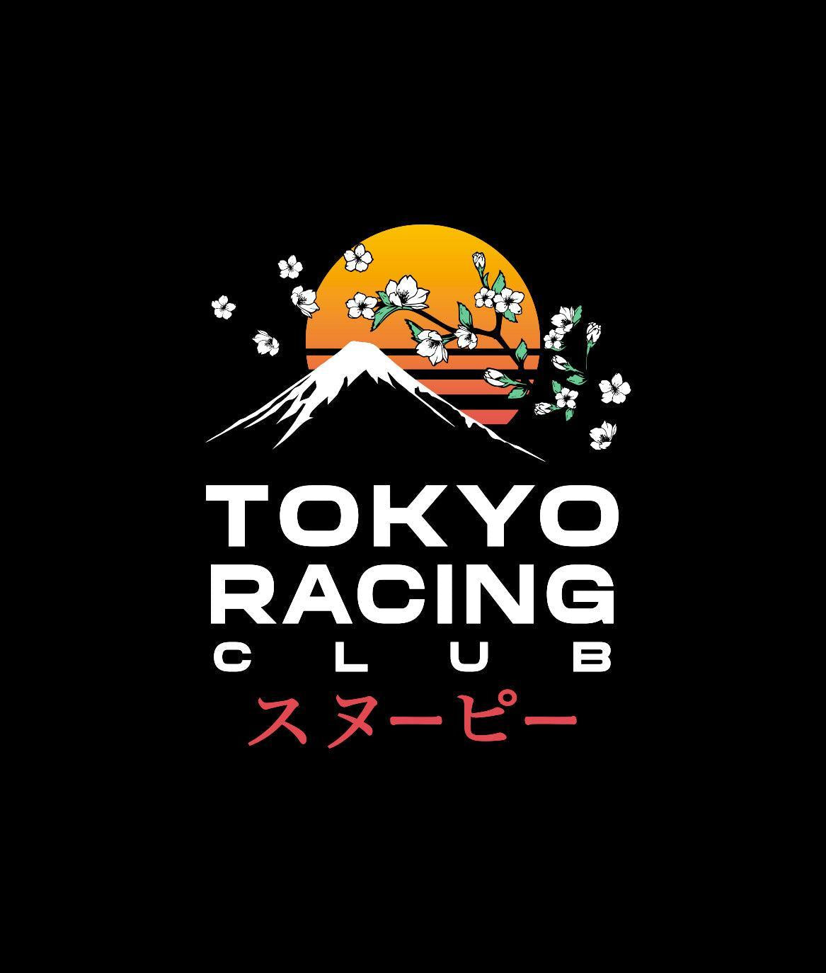 Peanuts Snoopy & Woodstock Tokyo Racing Club Mens T-Shirt - Black - - Riot Society
